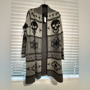 Skull Cashmere open-front cardigan